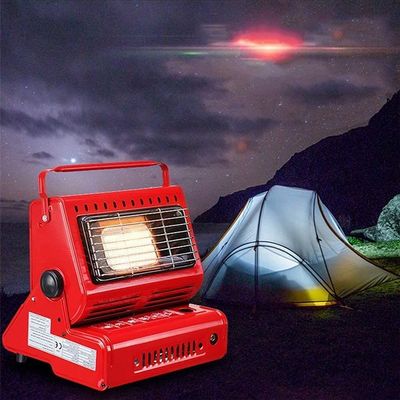 HXSM Space Heater for Camping Tents, Portable Camping Stove, Compact Butane Heater, Lightweight Mobile Gas Heater for Indoor/Outdoor 2 in 1 Heaters (Color : Red Camping Gas Heater)