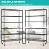 BLKMTY 6-Tier Wire Shelving Unit, Adjustable Storage Shelves, Heavy Duty Storage Rack with Wheels, Metal Wire Shelf for Garage Basement Steel Racks, 2100lbs Capacity, 48"x18"x82", Black view 4