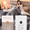 BDMFJY Super Warm Lamb Wool Queen Size Quilt Winter Blanket Double-Sided Velvet Quilt Thickened Warm Autumn Spring Plush Comforter Core, Plain Blanket,B,200x230cm(4kg) view 3