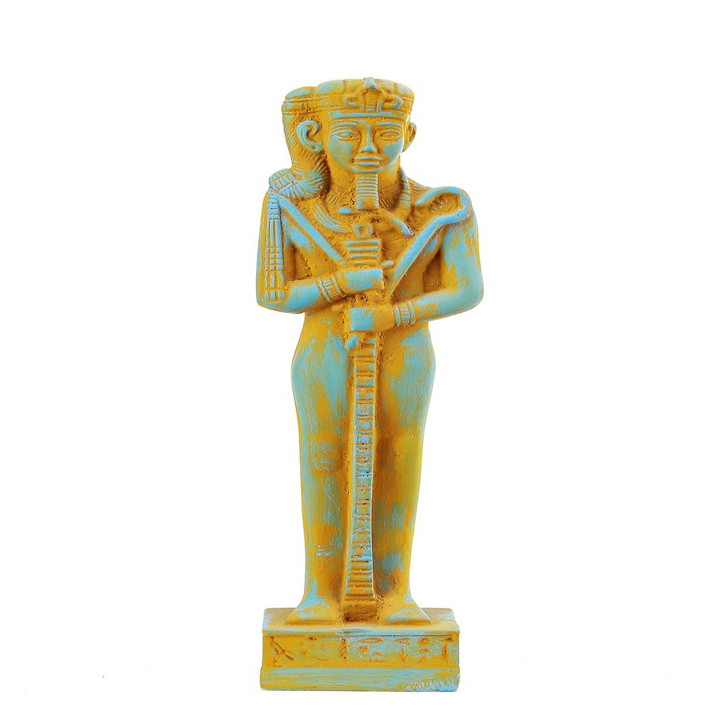Ancient Egyptian statue of Khonsu the God of the moon Poly stone painted blue made in Egypt. Khonsu (Ancient Egyptian: hnsw, also translated chonsu, khensu, khons, chons or khonshu)