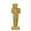 Ancient Egyptian statue of Khonsu the God of the moon Poly stone painted blue made in Egypt. Khonsu (Ancient Egyptian: hnsw, also translated chonsu, khensu, khons, chons or khonshu) view 1