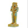 Ancient Egyptian statue of Khonsu the God of the moon Poly stone painted blue made in Egypt. Khonsu (Ancient Egyptian: hnsw, also translated chonsu, khensu, khons, chons or khonshu) view 2