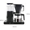 Caso Gourmet Gold Cup Drip Coffee Maker with Programmable Timer, 8 Cup Glass Carafe, and Single Cup Mode for Kitchen, Office, or Dorm Room in Black view 3
