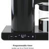 Caso Gourmet Gold Cup Drip Coffee Maker with Programmable Timer, 8 Cup Glass Carafe, and Single Cup Mode for Kitchen, Office, or Dorm Room in Black view 4