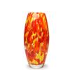 Ca D Oro Glass Vase Orange/Yellow Confetti Hand Blown Murano-Style Art Glass for Flower and Decor - Model Oliva G view 1