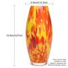 Ca D Oro Glass Vase Orange/Yellow Confetti Hand Blown Murano-Style Art Glass for Flower and Decor - Model Oliva G view 2