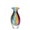 Ca D Oro Small Glass Vase Boho with Colored Canes Hand Blown Murano-Style Art Glass - Model N 2 view 1
