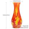 Ca D Oro Glass Vase Orange/Yellow Confetti Effect Hand Blown Murano-Style Art Glass for Flower, Room Decoration and Centerpiece - Model N 83 view 2