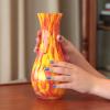Ca D Oro Glass Vase Orange/Yellow Confetti Effect Hand Blown Murano-Style Art Glass for Flower, Room Decoration and Centerpiece - Model N 83 view 4