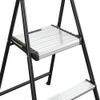 COSCO 2-Step Aluminum Folding Step Stool with Rubber Hand Grip, Black view 3