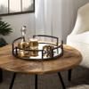 Kate and Laurel Gohana Modern Mirrored Tray; 16 Inch Diameter; Bronze; Decorative Round Mirror Tray for Storage and Display view 2