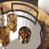 Kate and Laurel Gohana Modern Mirrored Tray; 16 Inch Diameter; Bronze; Decorative Round Mirror Tray for Storage and Display view 3