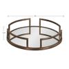Kate and Laurel Gohana Modern Mirrored Tray; 16 Inch Diameter; Bronze; Decorative Round Mirror Tray for Storage and Display view 4