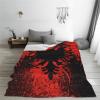 Albanian Flag and Bald Eagle Fleece Throw Blanket Soft Blanket and Throw, Warm Cozy Blanket for Couch Bed Sofa view 4