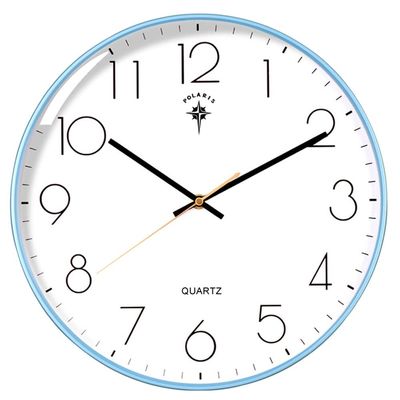 Wall Clock Modern Silent Wall Clock, Round and Easy-to-Read Clock Battery-Powered White Elegant Wall Clock decorates Bedroom, Kitchen, Living Room, Office. (Color : Wood Color, Size : 11in/28cm)