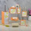 YHHRESINKING Resin Toilet Brush and Holder. Lovely Good Morning with SunshineDesigning. Toilet Bowl Cleaning Brush and Holder Set for Bathroom Storage and Organization (Orange) view 4