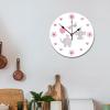 ArogGeld Elephant Pink Grey Gray Wall Clock Baby Girl Nursery Wood 10 Inch Silent Non-Ticking Wooden Clocks Battery Operated Living Room Bedroom Kitchen Farmhouse Decor Christmas Birthday Gift view 4