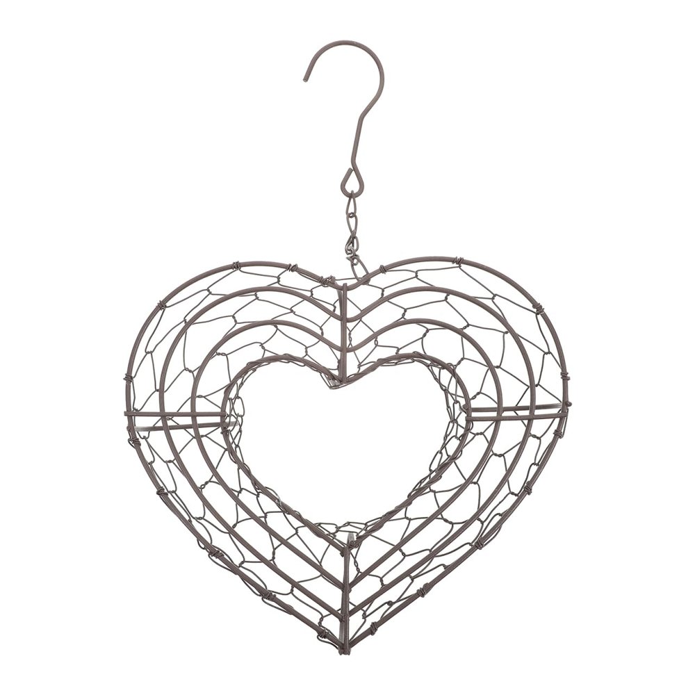 HANABASS Hanging Plant Pot Heart Wire Wreath Frame Heart Shape Wreath Form Shaped Succulent Wall Hanging Planter Flower Pot for Wedding Valentines Day Party Decor Supplies Wall Plant Holder