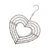 HANABASS Hanging Plant Pot Heart Wire Wreath Frame Heart Shape Wreath Form Shaped Succulent Wall Hanging Planter Flower Pot for Wedding Valentines Day Party Decor Supplies Wall Plant Holder view 3