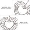 HANABASS Hanging Plant Pot Heart Wire Wreath Frame Heart Shape Wreath Form Shaped Succulent Wall Hanging Planter Flower Pot for Wedding Valentines Day Party Decor Supplies Wall Plant Holder view 4