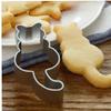 1pc Cutter Cute Cat Shaped Molds Stainless Steel Cake Biscuit Molds DIY Mold Kitchen Baking Tool for Fondant Biscuits Cake Decoration view 3