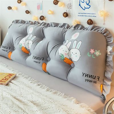 ZZYK King Headboard Cushions Soft Wedge Reading Body Pillow High Elasticity PP Cotton Filled Bolster Large Back Backrest Pillow with Removable Cover,A,79"/200cm