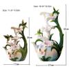 YKHB Tabletop Fountain Tabletop Fountain Resin Flower-Shaped Desktop Fountain Humidifier Water Features Ornaments Crafts 11.82/16.54 Inches Best Gift (Color : A) view 2