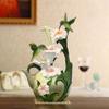 YKHB Tabletop Fountain Tabletop Fountain Resin Flower-Shaped Desktop Fountain Humidifier Water Features Ornaments Crafts 11.82/16.54 Inches Best Gift (Color : A) view 4