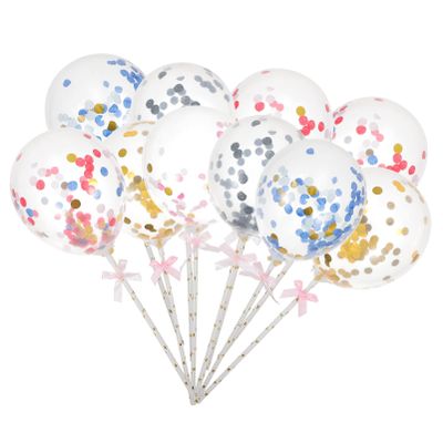 10pcs Cake Balloon Balloons Christmas Decorations Christmas Garland Fruitcakes Wedding Sequins Party Cake Topper Paper Cup