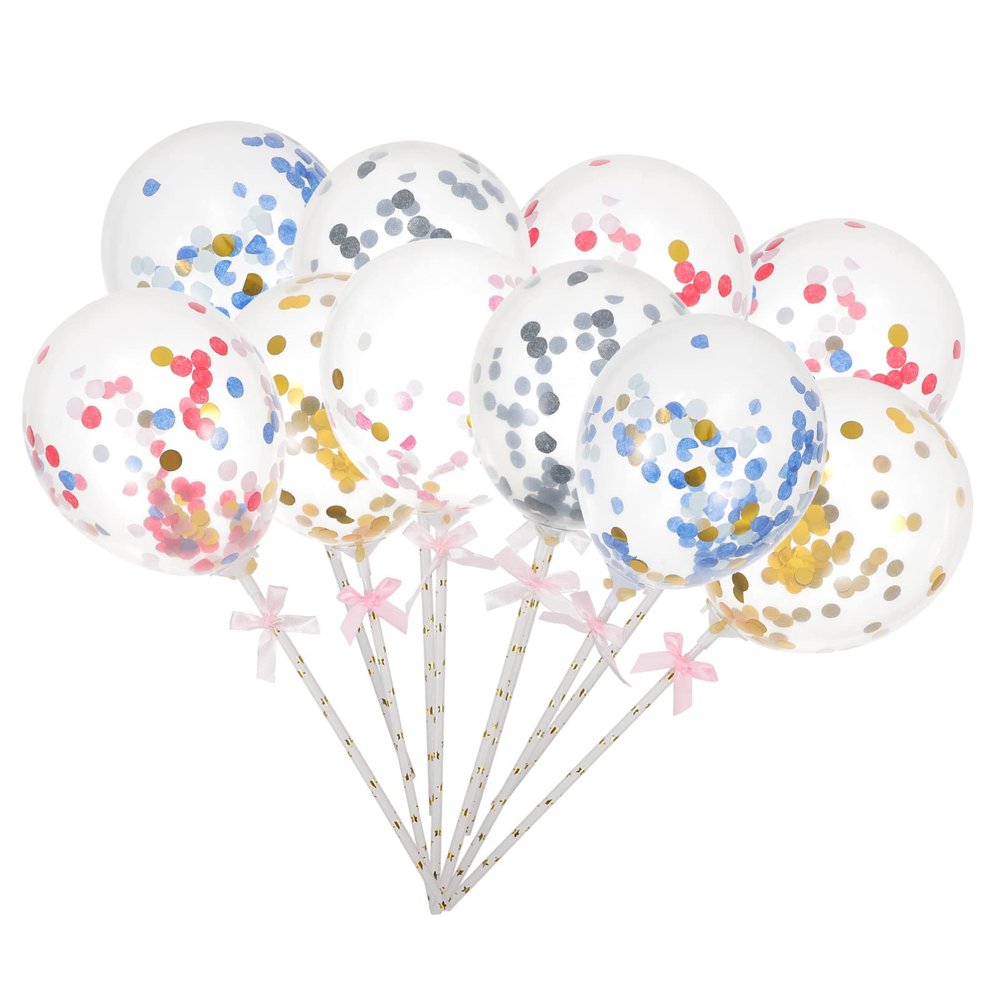 10pcs Cake Balloon Balloons Christmas Decorations Christmas Garland Fruitcakes Wedding Sequins Party Cake Topper Paper Cup
