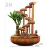 YKHB Tabletop Fountain Tabletop Fountain Ceramic Basin Desktop Fountain Creative Bamboo Waterwheel Flowing Fountain Home Decoration 14.7 Inches Best Gift view 2