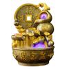 YKHB Tabletop Fountain Tabletop Fountain Resin Gourd Desktop Fountain Indoor Waterfalls Crystal Ball Office Home Decor 15.5 Inches High Best Gift view 1