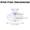 Qjaiune 30 Pack Glass Table Suction Cups - 45mm Rubber Suckers, Anti-Collision, Clear Plastic Desk Suction Pads view 4