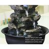 YKHB Tabletop Fountain Tabletop Fountain Resin 4-Layer Desktop Fountain Stacked Rock Indoor Water Fall Home Decor 8.27 Inches Best Gift view 3