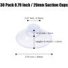 Qjaiune 30 Pack Glass Table Suction Cups - 20mm Rubber Suckers Without Hooks, Anti-Collision, Clear Plastic Desk Suction Pads view 4