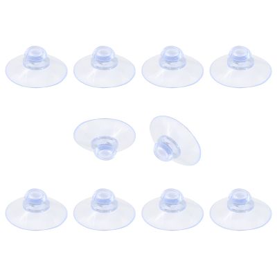 Qjaiune 10 Pack Glass Table Suction Cups - 30mm Rubber Suckers With No Hooks, Anti-Collision Clear Plastic Suction Pads For Furniture
