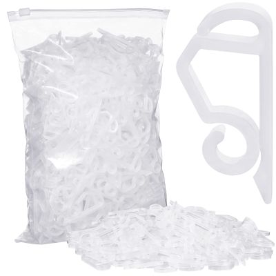 Marsui 400 Pieces Christmas Light Clips Outdoor Gutter Hooks Plastic Seasonal Weatherproof Clips Holiday Fence Hooks for Christmas Roof Tree Outside Hanging String Lights (White)
