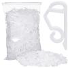 Marsui 400 Pieces Christmas Light Clips Outdoor Gutter Hooks Plastic Seasonal Weatherproof Clips Holiday Fence Hooks for Christmas Roof Tree Outside Hanging String Lights (White) view 1
