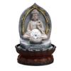 YKHB Tabletop Fountain Tabletop Fountain Ceramic 13.3 Inches High Desktop Fountain Buddha Statue Fountain with Crystal Ball Meditation Decor Best Gift view 1
