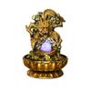 YKHB Tabletop Fountain Tabletop Fountain Resin Handmade Gold Dragon Desktop Fountain Lotus Base Waterscape Tabletop Fountains Decor 13 Inches Best Gift view 1