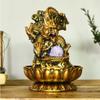 YKHB Tabletop Fountain Tabletop Fountain Resin Handmade Gold Dragon Desktop Fountain Lotus Base Waterscape Tabletop Fountains Decor 13 Inches Best Gift view 3
