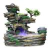 YKHB Tabletop Fountain Indoor Tabletop Fountain Creative Resin Simulation Desktop Fountain for Living Room Office Decoration Opening Gifts Best Gift (Size : 11.8IN) view 1