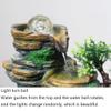 YKHB Tabletop Fountain Indoor Tabletop Fountain Creative Resin Simulation Desktop Fountain for Living Room Office Decoration Opening Gifts Best Gift (Size : 11.8IN) view 4