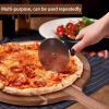 2 Pcs Round Wood Cutting Board Pizza Charcuterie Boards 16" x 12" Acacia Serving Board Wooden Peel Cheese Paddle with Handle Kitchen Gift for Home Food Baking Cheese Fruits Vegetables Bread view 4