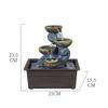 YKHB Tabletop Fountain Tabletop Fountain Resin Desktop Fountain Indoor Water Fountain Humidifier Meditation Decoration 9.25 Inches Best Gift view 2
