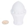 Juvielich Curtain Rod Cap Finials 9.5cmx5.8cm(HxW) Plastic Vintage Fit for 1" Outer Dia Rod Bamboo Shoot Head for Bed Post Finial, Curtain Rod Finials, Flagpole Topper, Crafts White 2Pcs view 3