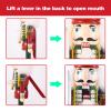 SurpriseSeptember 4PCS Christmas Nutcrackers Ornaments Set, Traditional Painted Wooden Nutcracker Soldiers Doll, 12 inch Nutcracker Figures Holiday Party Tabletop Christmas Decorations view 4