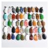 ZTBH Natural Meditation Crystal 50pcs/lot Natural Water Drop Shape Decorate Crystal Stone (Metal Color : Mix) view 1