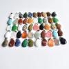ZTBH Natural Meditation Crystal 50pcs/lot Natural Water Drop Shape Decorate Crystal Stone (Metal Color : Mix) view 2