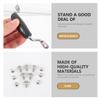 1 Set Pot Lid Replacement Knobs Pan Lid Handle Grips Stainless Steel Pot Cover Grips Holding Handles with Screws 2 Holes for Kitchen Cookware Parts Black view 3